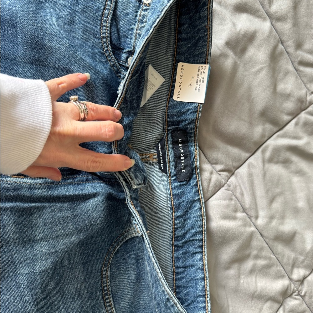 Aeropostale High Rise Wide Leg Jeans size 10 - Picture 6 of 8